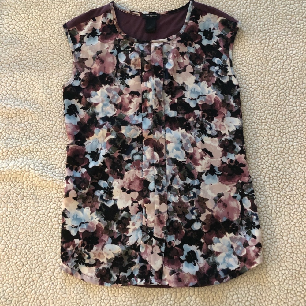 Ann Taylor Cap Sleeve Top Floral Size XS